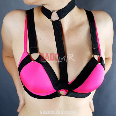 Ladies Flexi V Chest Harness Sadolair Collection
