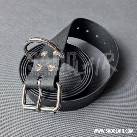 Black Bondage PVC Belt 40 mm