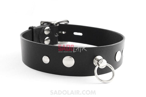 Leather Collar With Eyelet Sadolair Collection