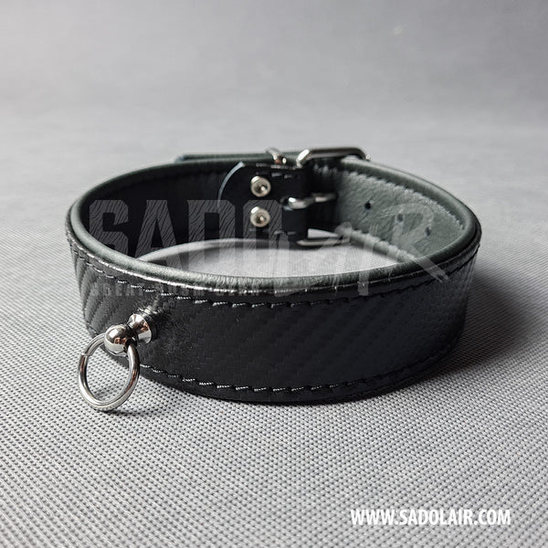 Leather Fetish Collar Carbon Black