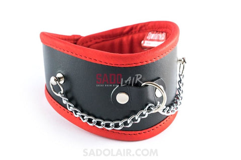 Leather Docerated Collar With Padding Sadolair Collection