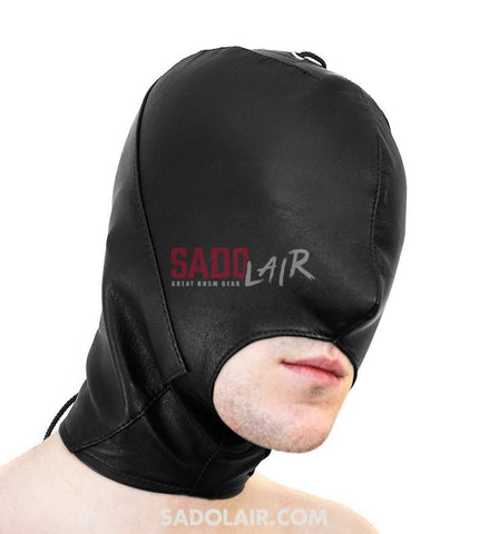 Leather Hood With Open Chin Sadolair Collection