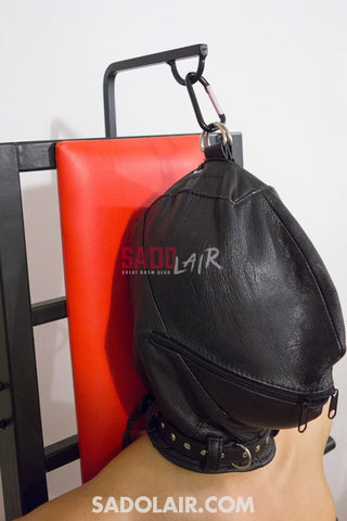 Leather Hood With Zipper Sadolair Collection