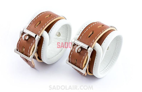 Luxurious Leather Wrist Cuffs Psycho Ii Sadolair Collection