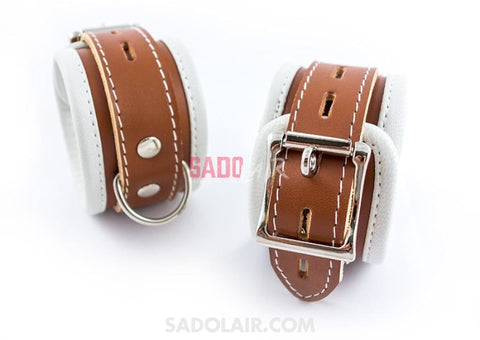 Luxurious Leather Wrist Cuffs Psycho Ii Sadolair Collection