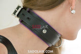 Purple Leather Collar Sadolair Collection