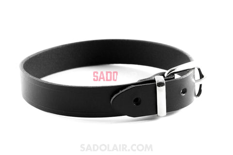 Black Leather Collar Sadolair Collection