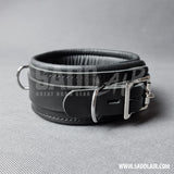 Leather Padded BDSM Collar “Luxury” Black
