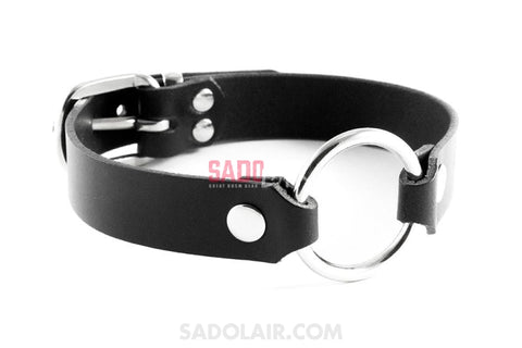 Leather Collar With O Ring Sadolair Collection