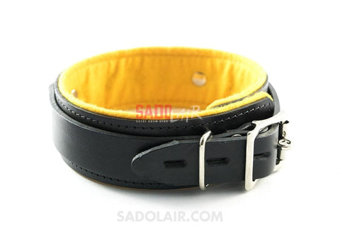 Yellow Leather Collar Sadolair Collection