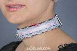 Leather Romantic Collar Pink I. Sadolair Collection