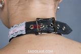 Leather Romantic Collar Pink I. Sadolair Collection