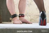 Leather Handcuffs Ankles - Yellow Sadolair Collection