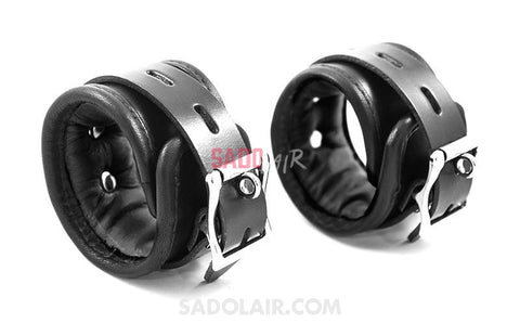Padded Leather Wrist Cuffs Sadolair Collection