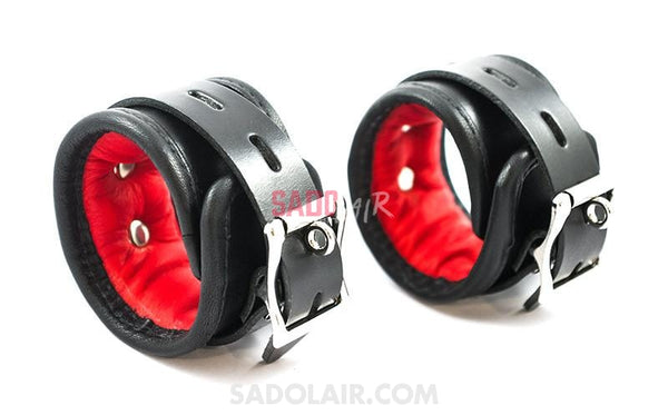 Padded Leather Wrist Cuffs Sadolair Collection