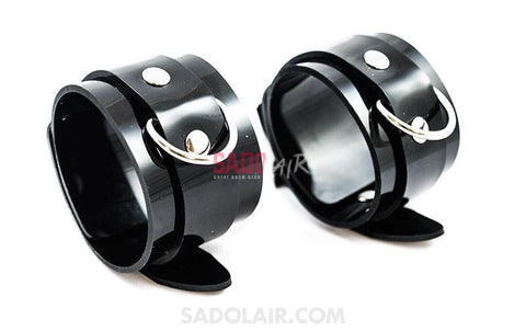 Black Pvc Cuffs Ii Sadolair Collection