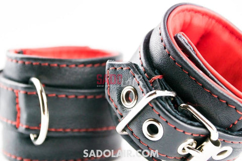 Leather Padded Handcuffs Softy Sadolair Collection