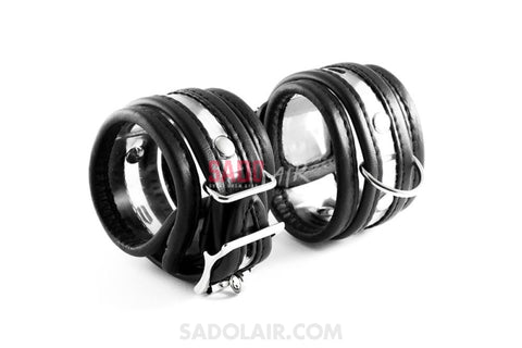 Pvc Handcuffs Clear Stitched I. Sadolair Collection