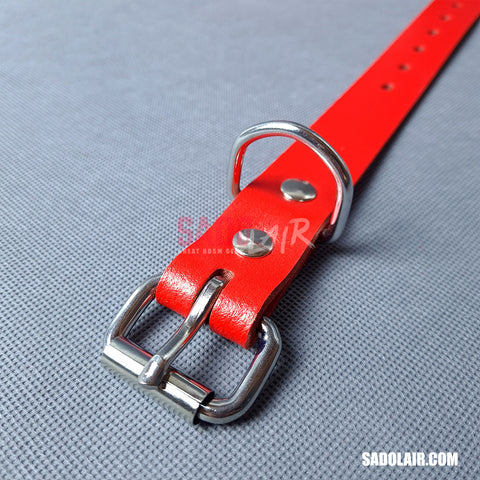 Leather Bondage Belt 25mm Red