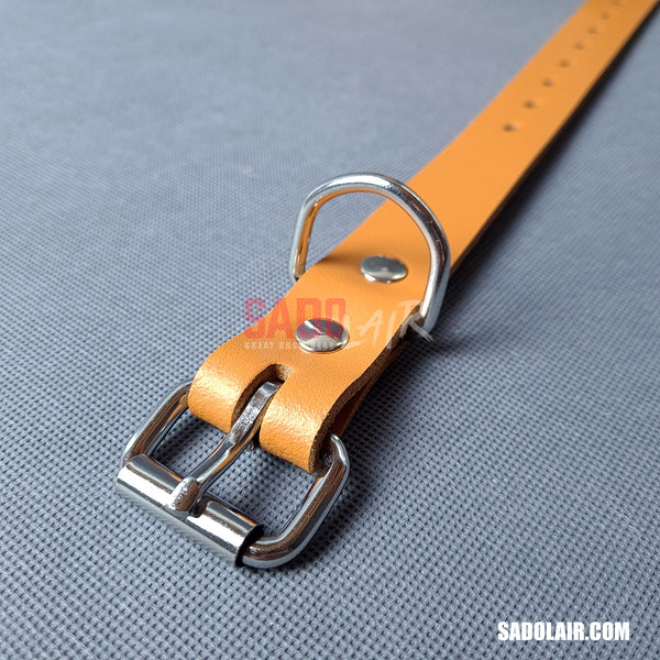 Leather Bondage Belt 25mm Brown