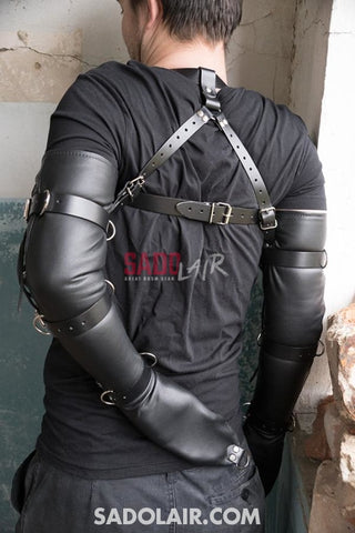Leather Lacing Bdsm Sleeves Sadolair Collection
