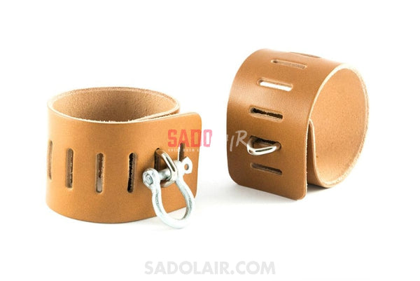 Leather Cuffs Wrist - Simplex Brown Sadolair Collection