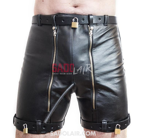 Leather Bdsm Shorts Sadolair Collection